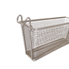 Zhaosheng Hardware - Cesta rectangular para freír, niquelada, con mango de PVC gris