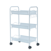 Zhaosheng Hardware - Organizador multiusos de malla para carrito de cocina, estante de almacenamiento de alimentos de 3 niveles