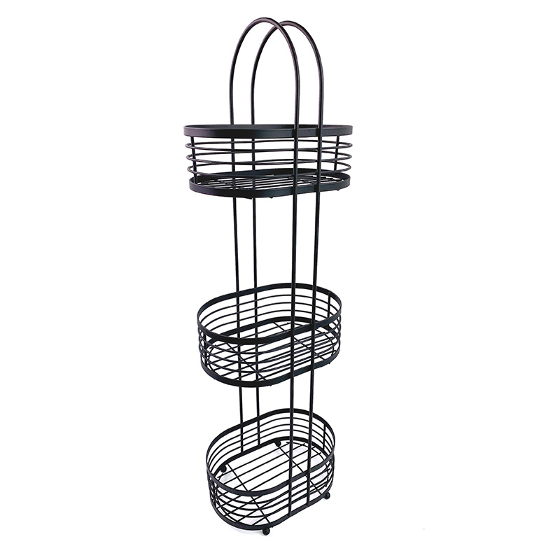 Zhaosheng - Estantería de baño de pie con estante de torre organizador de almacenamiento de metal decorativo de 3 niveles