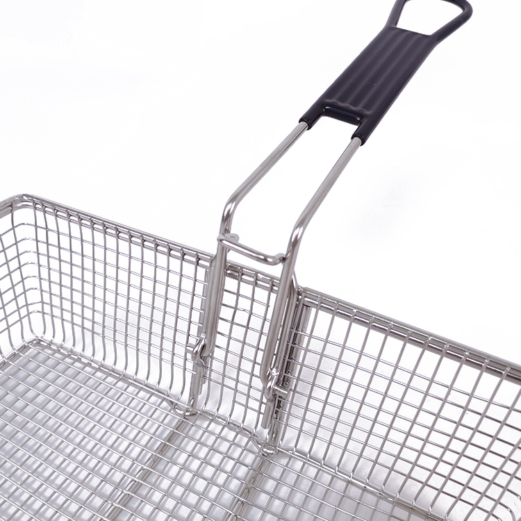 Zhaosheng Hardware- Cesta para freidora de 2,5 galones con mango extraíble recubierto de negro