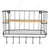 Zhaosheng Hardware - Organizador de suspensión de pared, cesta colgante, puerta, despensa, estante de almacenamiento, estantes flotantes de madera para montaje en pared