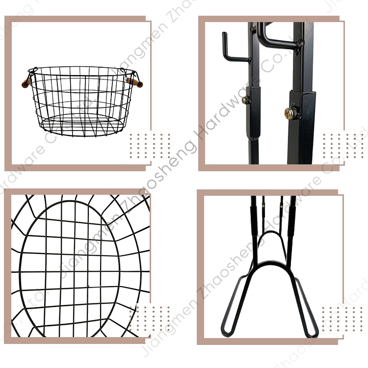 Zhaosheng Hardware - Cesta de alambre de 3 niveles para frutas y verduras, estante de almacenamiento de cocina de múltiples capas de metal