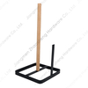 Zhaosheng Hardware - Soporte para toallas de papel de cocina de madera de metal, soporte para rollo de papel de seda para baño, almacenamiento en encimera