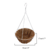 Zhaosheng Hardware - Cesta colgante para decoración de jardín con forro de coco, maceteros colgantes, cestas colgantes de coco de forma redonda