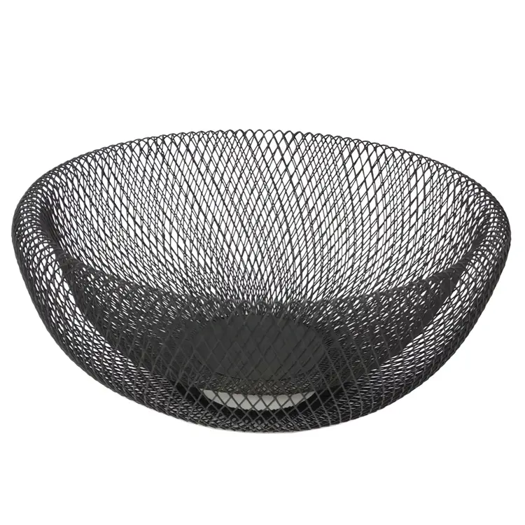 Zhaosheng Hardware - Cesta de almacenamiento de metal de acero para decoración del hogar Cestas de frutas de alambre redondo