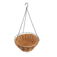 Zhaosheng Hardware - Cesta colgante de coco de forma redonda para jardín al aire libre de 10/12/14/16 pulgadas