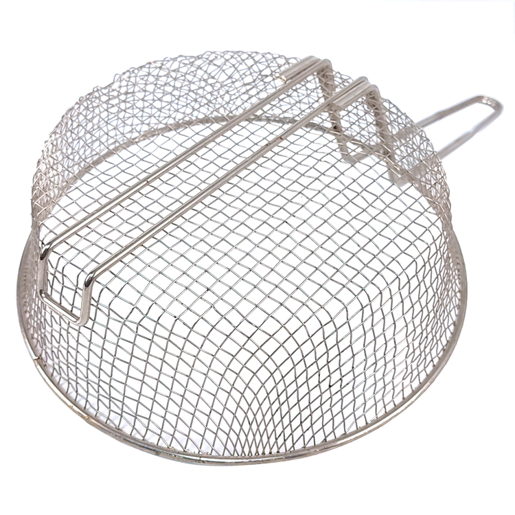 Zhaosheng Hardware - Cesta culinaria niquelada de malla mediana de 10'Cesta para freír en la parte superior de la estufa