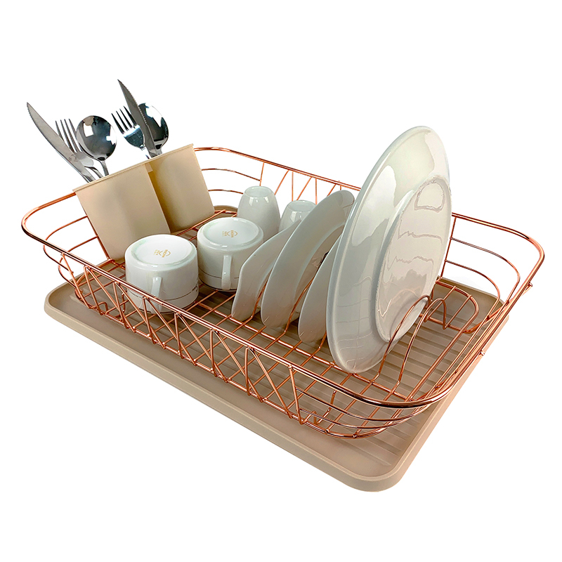 Zhaosheng Hardware - Rejilla para secar platos Rejilla para platos chapada en cobre