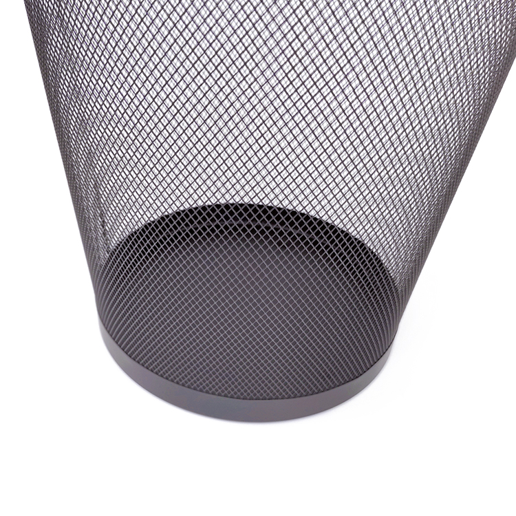 Zhaosheng Hardware - Cesta de Papel de Oficina Contenedores de Basura de Malla metálica Redonda Contenedor de Basura Botes de Basura Cesta de Basura de Malla