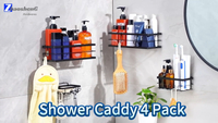 Zhaosheng - Cesta de baño Organizador de Ducha Estante de baño Estante de baño Multiusos montado en la Pared Estante de Ducha