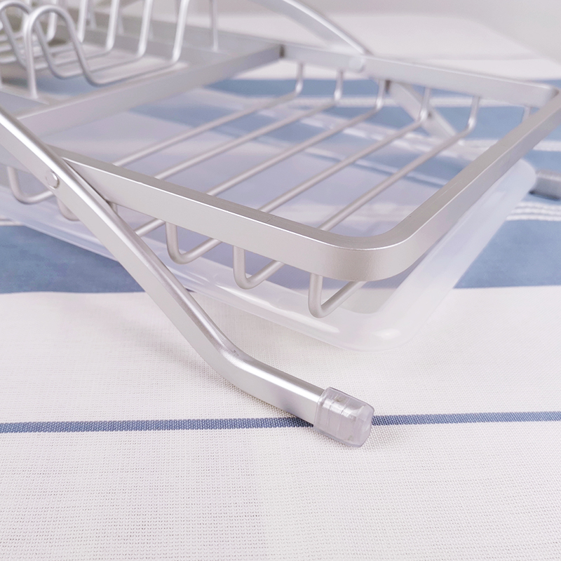Zhaosheng Hardware - Rejilla para secar platos de aluminio con escurridor y soporte para utensilios