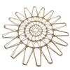Zhaosheng Hardware - Cesta de frutas plegable decorativa, organizador de pan, cesta de alambre de metal para cocina