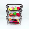 Cesta de almacenamiento apilable para cocina, cesta de frutas de alambre, hardware Zhaosheng