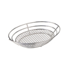 Zhaosheng Hardware - Cesta para servir mesa de comida rápida Cesta para pan ovalada de acero inoxidable