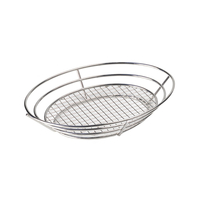 Zhaosheng Hardware - Cesta para servir mesa de comida rápida Cesta para pan ovalada de acero inoxidable