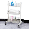 Zhaosheng Hardware - Carro organizador de almacenamiento de baño de metal multifunción de 3 niveles con ruedas