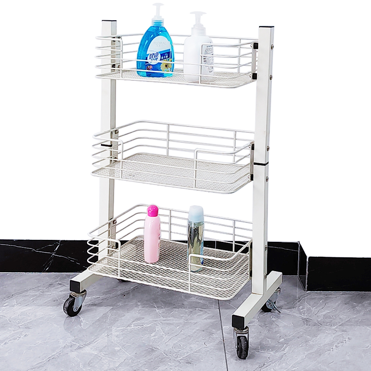 Zhaosheng Hardware - Carro organizador de almacenamiento de baño de metal multifunción de 3 niveles con ruedas