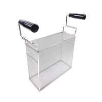 Zhaosheng Hardware - Cesta de inserción de pasta de acero inoxidable con doble asa, cesta rectangular para cocina de pasta eléctrica comercial