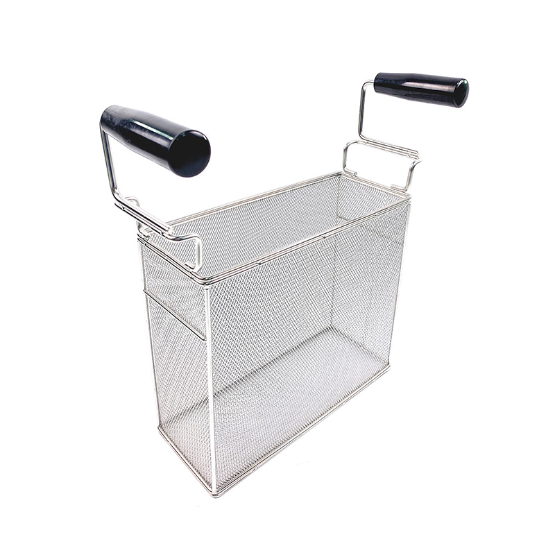 Zhaosheng Hardware - Cesta de inserción de pasta de acero inoxidable con doble asa, cesta rectangular para cocina de pasta eléctrica comercial