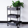Zhaosheng Hardware - Carro utilitario con ruedas de metal Carro de almacenamiento móvil Carro de arte artesanal para cocina, baño, oficina