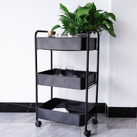 Zhaosheng Hardware - Carro utilitario con ruedas de metal Carro de almacenamiento móvil Carro de arte artesanal para cocina, baño, oficina