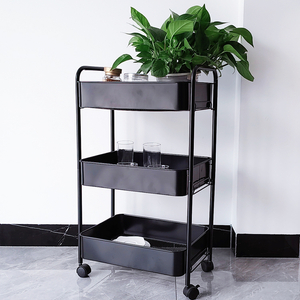 Zhaosheng Hardware - Carro utilitario con ruedas de metal Carro de almacenamiento móvil Carro de arte artesanal para cocina, baño, oficina