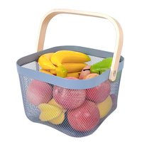Zhaosheng Hardware - Cesta portátil para picnic, frutas, verduras, artículos diversos, cesta de metal, cesta de almacenamiento de malla de alambre