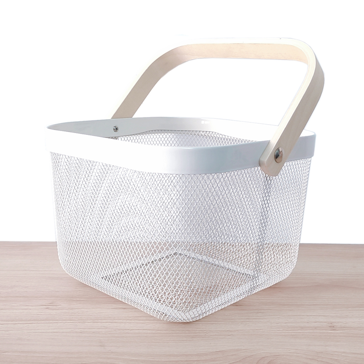Zhaosheng Hardware - Cestas nórdicas de pan, alimentos, verduras, picnic, malla de alambre de metal, compras, frutas, regalo, cestas de almacenamiento