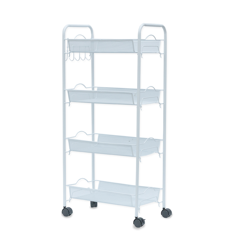 Zhaosheng Hardware - Carro utilitario de acero de 5 niveles, estante para dormitorio, baño, carrito de almacenamiento con ruedas