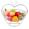 Zhaosheng Hardware - Decoración Metal Plata Frutero Almacenamiento Hierro Alambre Cocina Fruta Cesta con Soporte