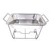 Hardware Zhaosheng - 1/2 Rack de roce de alambre desechable de medio tamaño con sartén de aluminio y cuchara