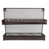 Zhaosheng Hardware - Estante de almacenamiento para tarros de condimentos, alambre de hierro, estante de especias de malla de 2 niveles para encimera o montaje en pared