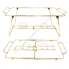 Zhaosheng Hardware - Estante plegable desechable para platos de frotamiento, chapado en oro, para buffet, tamaño completo, soporte para calentador