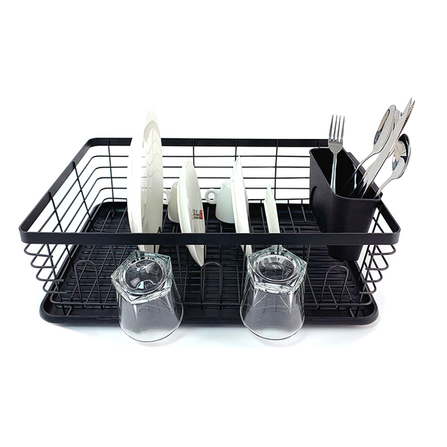 Zhaosheng Hardware - Rejilla para secar platos de alambre de metal negro de metal