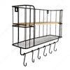Zhaosheng Hardware - Organizador de suspensión de pared, cesta colgante, puerta, despensa, estante de almacenamiento, estantes flotantes de madera para montaje en pared