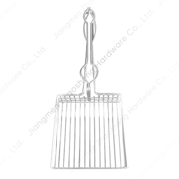 Zhaosheng Hardware - Herramienta de limpieza para excrementos, caja de arena grande de metal para excrementos, pala, recogedor de arena para gatos