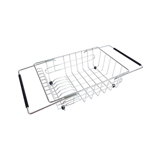 Zhaosheng Hardware - Cesta para fregadero de cocina sobre fregadero, estante para platos expandible