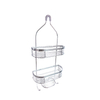 Zhaosheng - Organizador de champú con cabezal de ducha colgante de 2 niveles, sin perforación, almacenamiento de baño, cesta de baño, estante de ducha Caddy