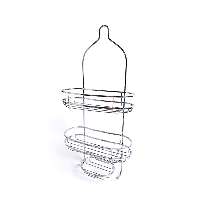 Zhaosheng - Carrito de Ducha sin Perforaciones, Cesta de Metal Colgante, Estante de baño, Carrito de Ducha con Ganchos