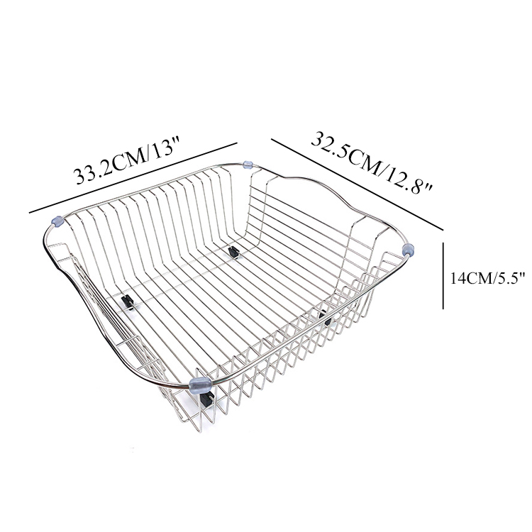 Zhaosheng Hardware - Cesta de enjuague Cesta de acero inoxidable para fregadero de cocina