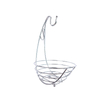Zhaosheng Hardware - Cesta redonda de metal para almacenamiento de frutas, soporte para pan, frutero de cocina con colgador de plátano