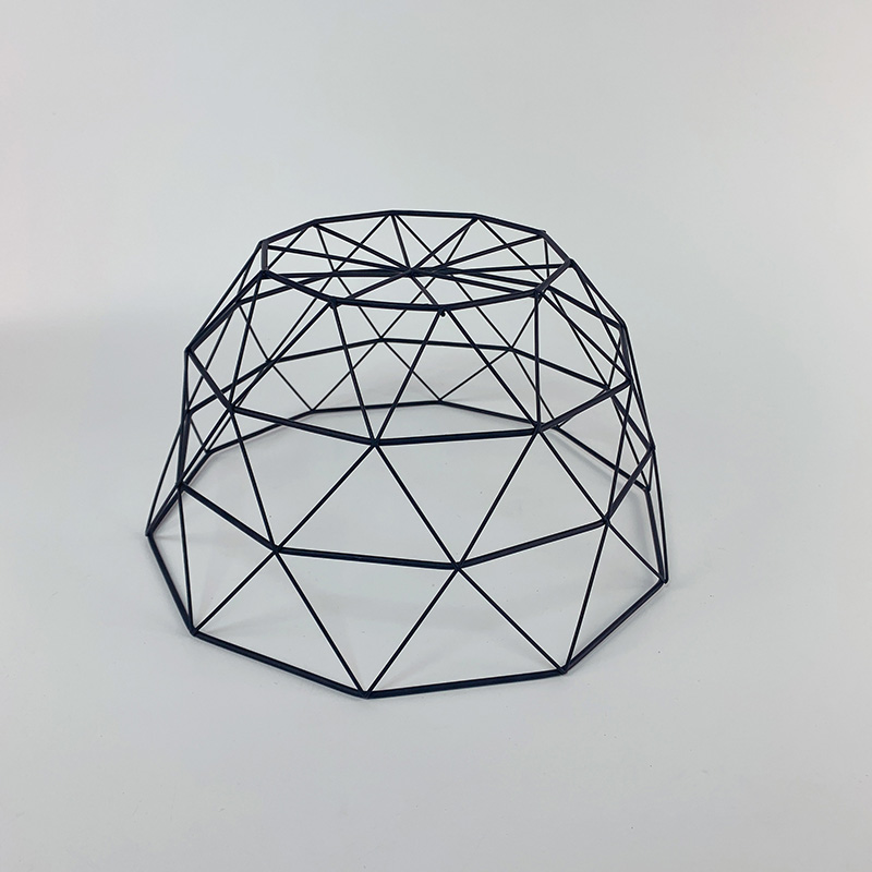 Zhaosheng Hardware - Frutero de metal, cesta de frutas redonda, cesta de almacenamiento de malla geométrica