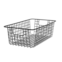 Zhaosheng Hardware - Organizador de almacenamiento de verduras para cocina, gabinetes, despensa, organización de baño, cesta de alambre negro