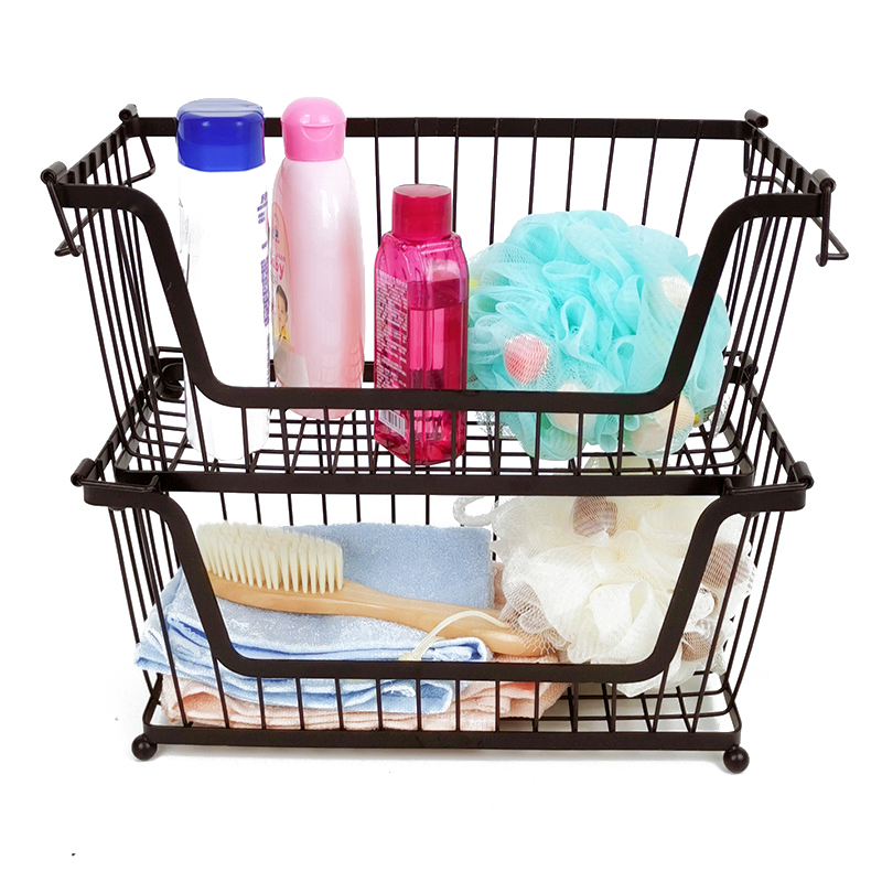 Zhaosheng Hardware - Organizador de cesta de almacenamiento de alambre para cesta de frutas y verduras de metal para lavandería