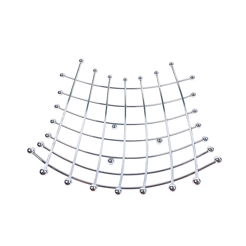 Zhaosheng Hardware - Organizador de Almacenamiento de Frutas de Cocina, Metal, Acero Plateado, Pan, Comida, merienda, tazón para Servir, Cesta de Frutas