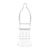 Zhaosheng - Cesta para carrito de ducha, organizador de accesorios de baño, estantes de almacenamiento, estante colgante para carrito de ducha
