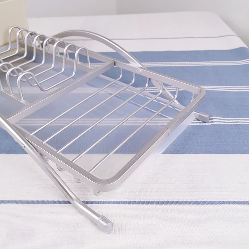 Zhaosheng Hardware - Rejilla para secar platos de aluminio con escurridor y soporte para utensilios