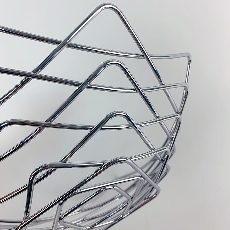 Zhaosheng Hardware - Cesta de frutas decorativa antioxidante para encimera, cuencos geométricos redondos para servir frutas y verduras