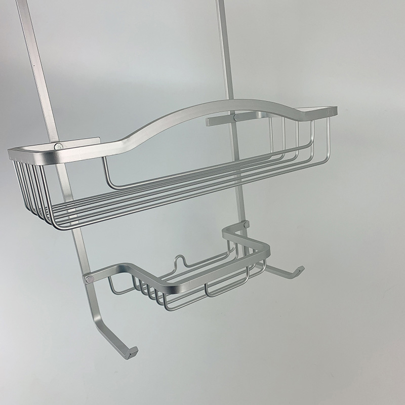 Zhaosheng - Almacenamiento de esquina de aluminio de 3 capas, toalla de mano, estante de baño, carrito de ducha colgante para techo oxidado