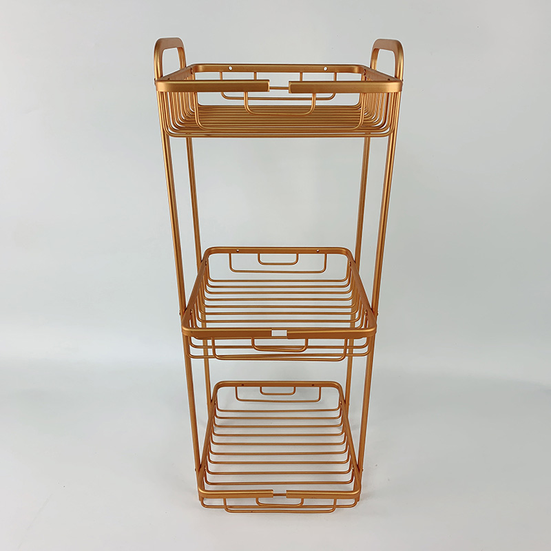 Zhaosheng - Baño Champú Jabón Cosméticos Organizador De Pie Estante De Baño De Aluminio De 3 Niveles